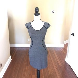 Express form fitting grey dress